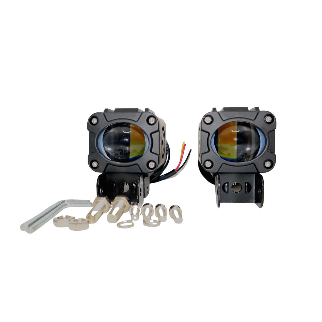 HJG-17 40 Watt  Single LED Cree Lens Fog Light White/Yellow for All Motorcycles