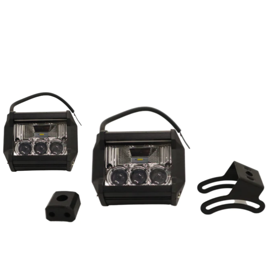 3-LED 40W Curved Fog Light – Universal Fit for Motorcycles