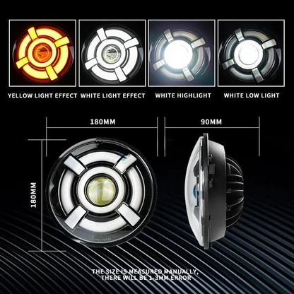 7" Inch Economy Chakri HJG 75 watt LED Headlight for All Royal Enfield Models