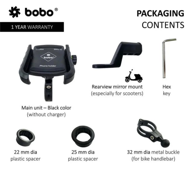 BOBO BM4 Jaw-Grip Bike & Cycle Phone Holder – Sturdy & Easy Mounting