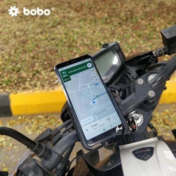 BOBO BM6 Jaw-Grip Bike Phone Holder with Fast 15W Wireless Charger