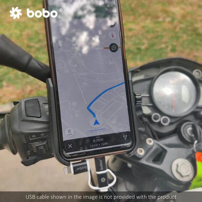 BOBO BM12 Bike Phone Holder with 15W Wireless Charging & USB-C Port