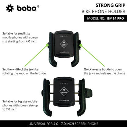BOBO BM14 PRO Quick Release Bike Phone Holder with Vibration Controller