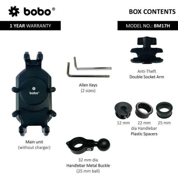 BOBO BM17 Anti-Vibration Bike & Cycle Phone Holder – Secure & Durable
