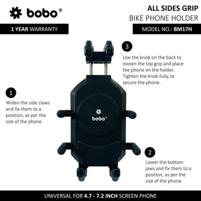 BOBO BM17 Anti-Vibration Bike & Cycle Phone Holder – Secure & Durable