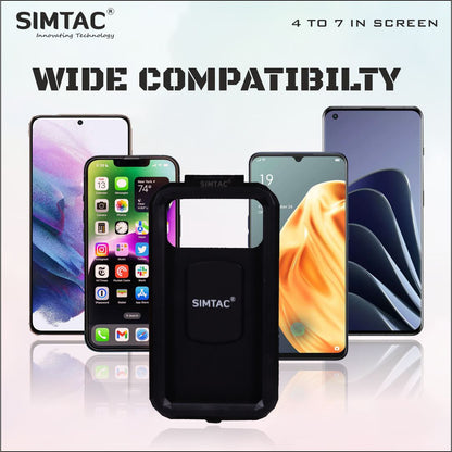 Simtac Waterproof Mobile Holder with Wireless Charger & USB-C for Bikes/Scooters | MHWPWC-15C