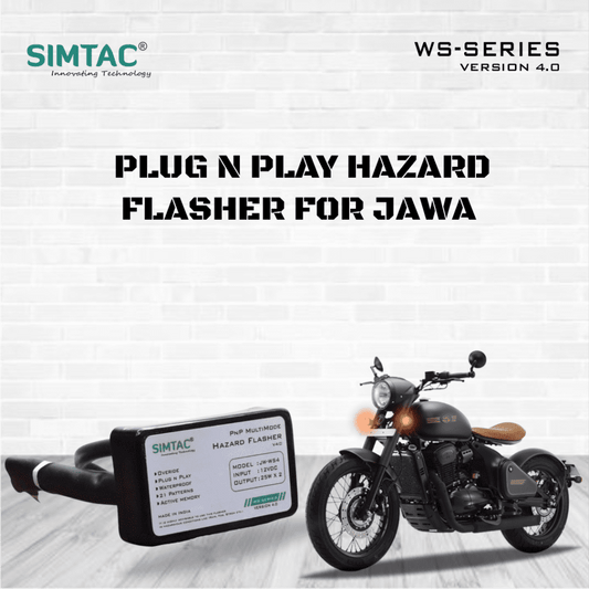 Simtac Universal Bulb & Hazard Lights for Jawa 42, Jawa Perak & Jawa Classic