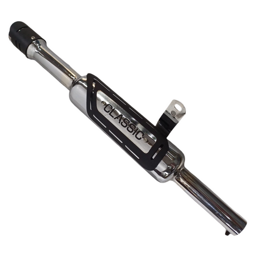 Moto Macho Indore Silencer with Dual Plate for Classic BS6/Electra/Standard - Reverse Cone Design