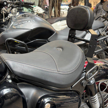 Premium Backrest with Cushion for Super Meteor 650, Shotgun 650, Goan Classic 350, Meteor 350 & Harley X440