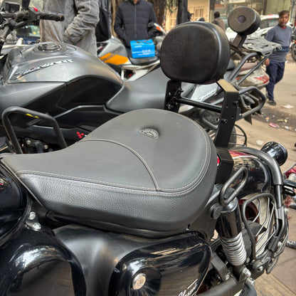 Premium Backrest with Cushion for Super Meteor 650, Shotgun 650, Goan Classic 350, Meteor 350 & Harley X440
