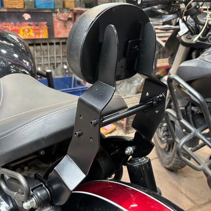 Premium Backrest with Cushion for Super Meteor 650, Shotgun 650, Goan Classic 350, Meteor 350 & Harley X440