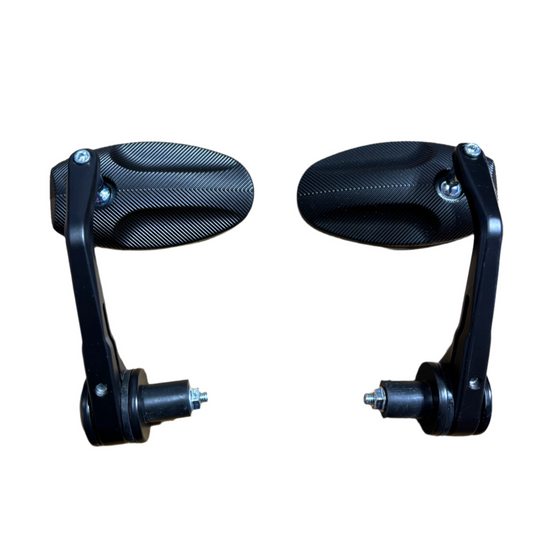 Imported GT Universal Bar End  Mirrors  for Motorcycle & Scooters, Universal Rearview Mirrors oval Foldable