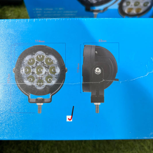 9 led 90 watt fog light with Dual color (White/Yellow) for all Motorcycles -Pair