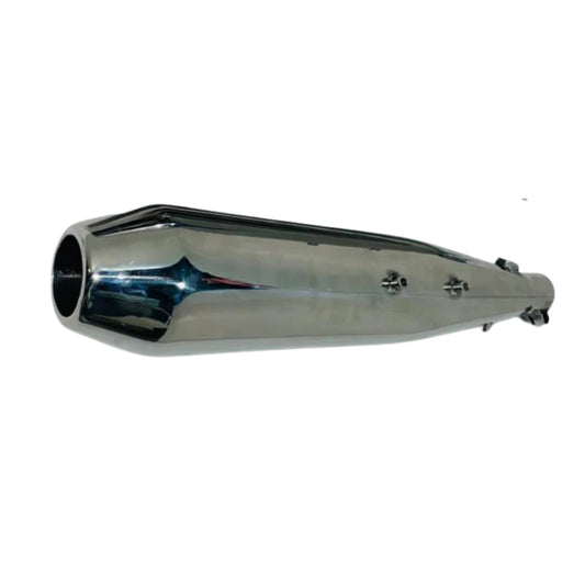 Growler Exhaust With DB Killer for Royal Enfield Super Meteor 350, Hunter 350, Reborn 350 –  Stainless Steel or Matte Black, Rust Free, 5 Years Warranty for Manufacturing Defects