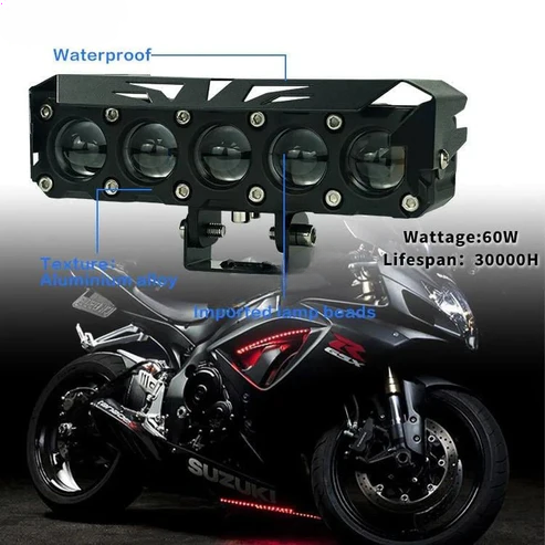 HJG Future Eyes 5 Lens 150W Mega Drive Fog Light – Cool White LED for Bike/Car/Thar/Jeep (Pack of 2)