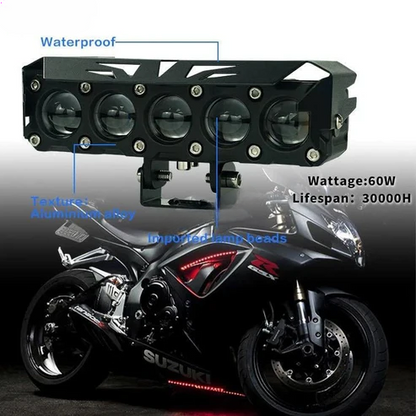 HJG Future Eyes 5 Lens 150W Mega Drive Fog Light – Cool White LED for Bike/Car/Thar/Jeep (Pack of 2)