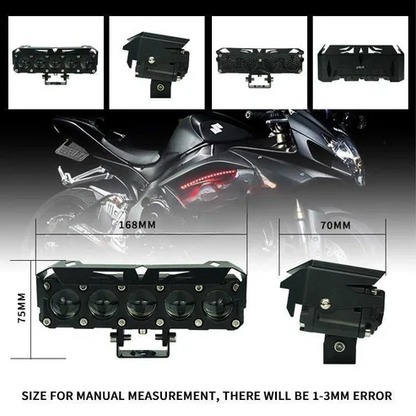 HJG Future Eyes 5 Lens 150W Mega Drive Fog Light – Cool White LED for Bike/Car/Thar/Jeep (Pack of 2)