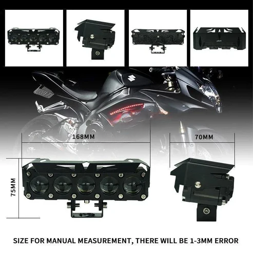 HJG Future Eyes 5 Lens 150W Mega Drive Fog Light – Cool White LED for Bike/Car/Thar/Jeep (Pack of 2)
