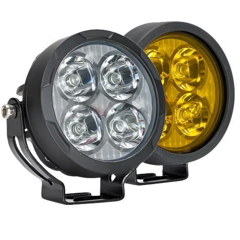 40 Watt HJG Round 4 LED Fog Light with Harness
