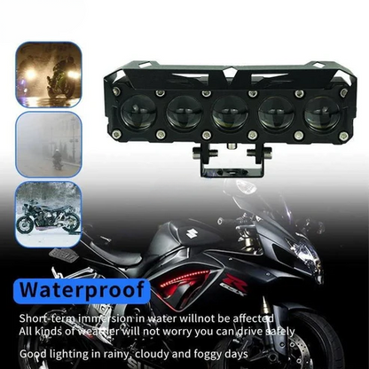 HJG Future Eyes 5 Lens 150W Mega Drive Fog Light – Cool White LED for Bike/Car/Thar/Jeep (Pack of 2)