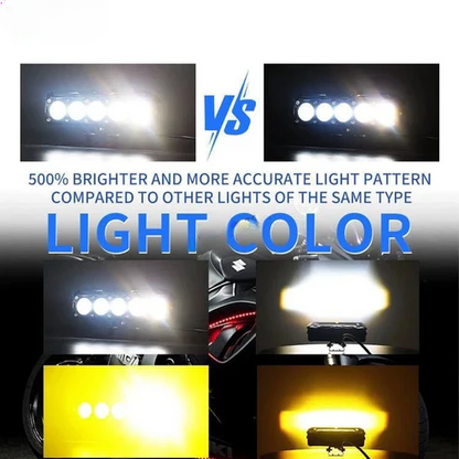 HJG Future Eyes 5 Lens 150W Mega Drive Fog Light – Cool White LED for Bike/Car/Thar/Jeep (Pack of 2)