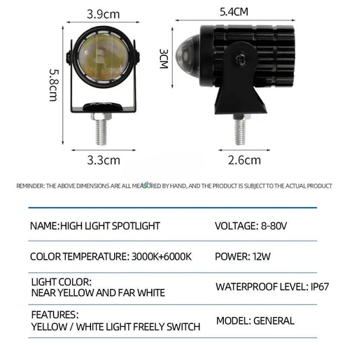 Mini Drive 20W HJG LED Light for Motorcycles