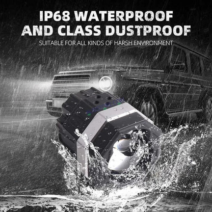LIUHJG HJG HJG 125 Original Fog Light Hexagon HJG 125 Dual Lens 120W Foglight New Model with Power Adaptor Foglight Ultra Wide Dual Intensity LED Driving Fog Lights White/Yellow (2*60W = 120W Total) Universal For All Cars & Bikes