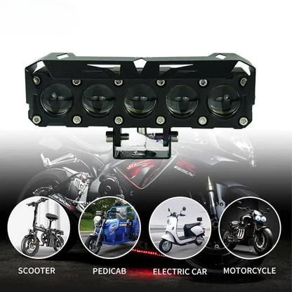 HJG Future Eyes 5 Lens 150W Mega Drive Fog Light – Cool White LED for Bike/Car/Thar/Jeep (Pack of 2)