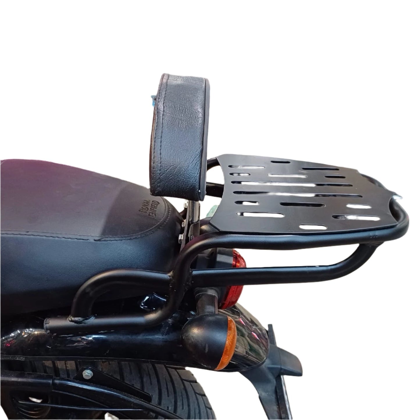 Adjustable Carrier with Foam Cushion Backrest for Jawa 42,Jawa 42 2.1,Jawa Classic 300,Royal Enfield Hunter/Thunderbird/Meteor 350