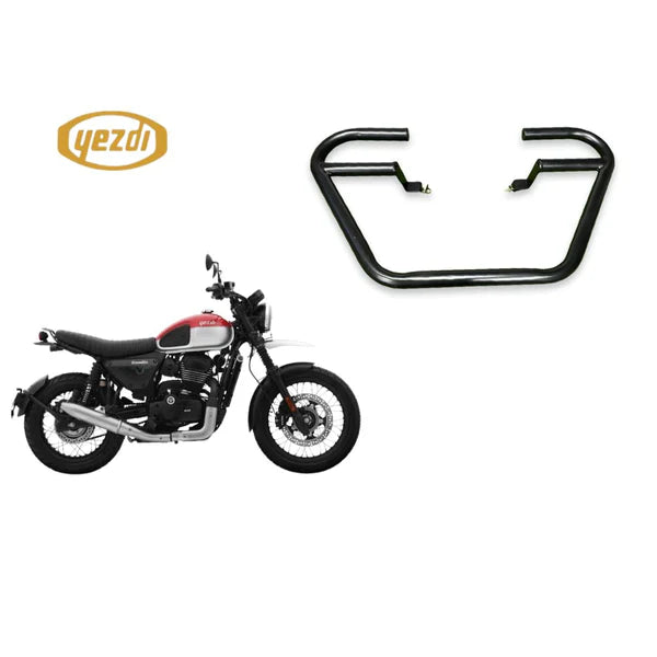 Trapezium/Square/4 Bend 1.25 Inch Leg Guard/Crash Guard for All Jawa Models, Yezdi Roadster, Yezdi Scrambler & Jawa 42 FJ