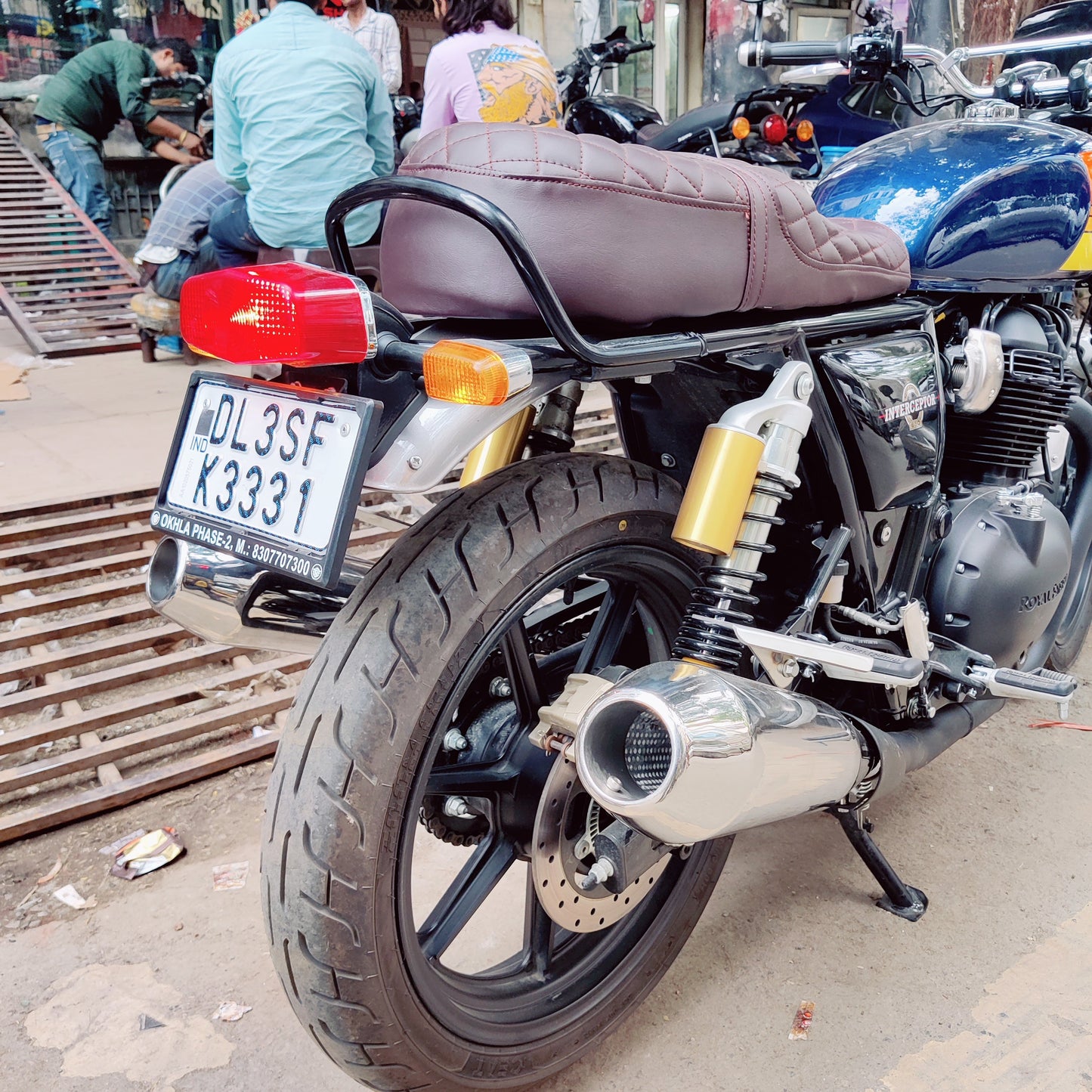 Growler Exhaust With DB Killer for Royal Enfield Interceptor & Continental GT 650 – Stainless Steel, Rust Free, 5 Years Warranty for Manufacturing Defects
