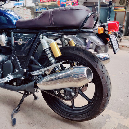 Growler Exhaust With DB Killer for Royal Enfield Interceptor & Continental GT 650 – Stainless Steel, Rust Free, 5 Years Warranty for Manufacturing Defects
