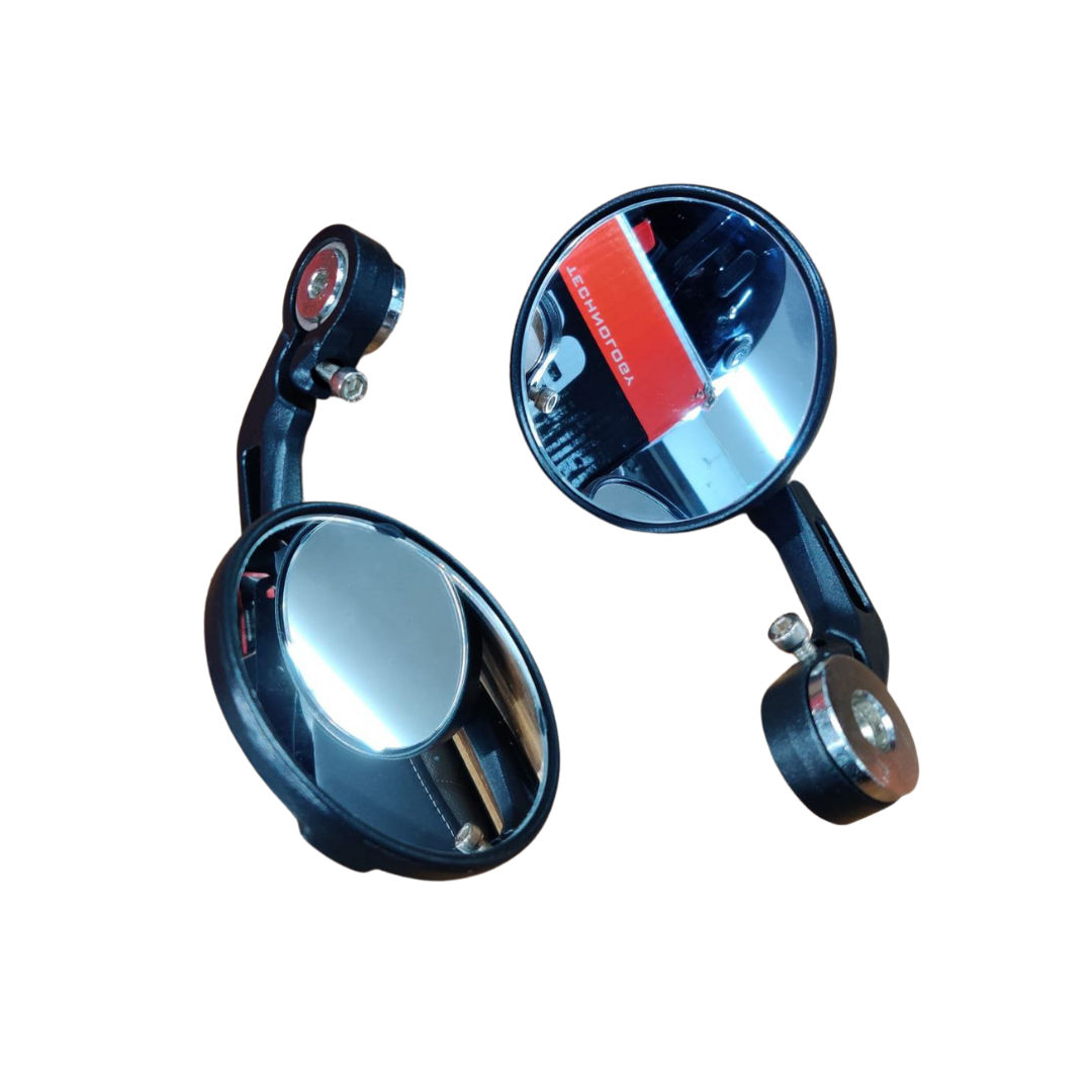 Universal GT Bar End  Mirrors  for Motorcycle & Scooters, Universal Rearview Mirror