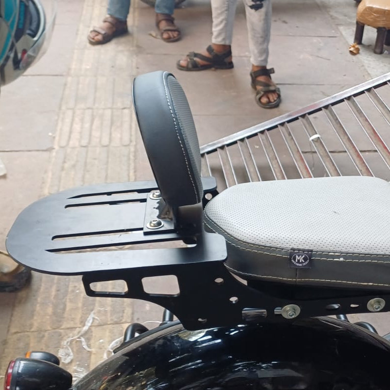 Top Rack Plate PU Cushion Backrest for Jawa 42,Jawa 42 2.1,Jawa Classic 300,