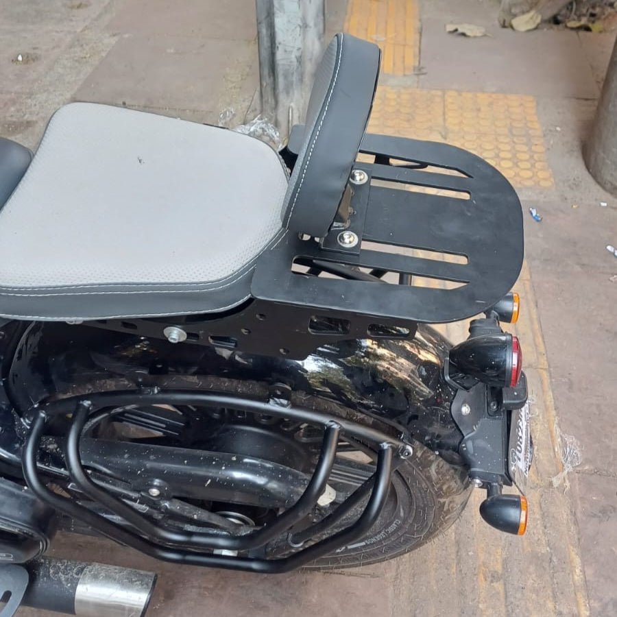 Top Rack Plate PU Cushion Backrest for Jawa 42,Jawa 42 2.1,Jawa Classic 300,