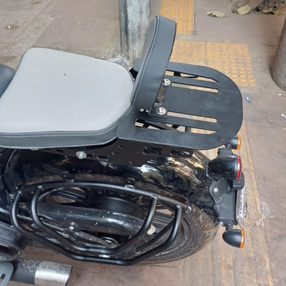 Top Rack Plate PU Cushion Backrest for Jawa 42,Jawa 42 2.1,Jawa Classic 300,
