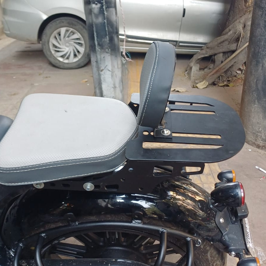 Top Rack Plate PU Cushion Backrest for Jawa 42,Jawa 42 2.1,Jawa Classic 300,