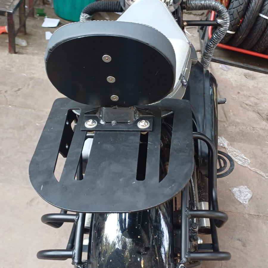 Top Rack Plate PU Cushion Backrest for Jawa 42,Jawa 42 2.1,Jawa Classic 300,