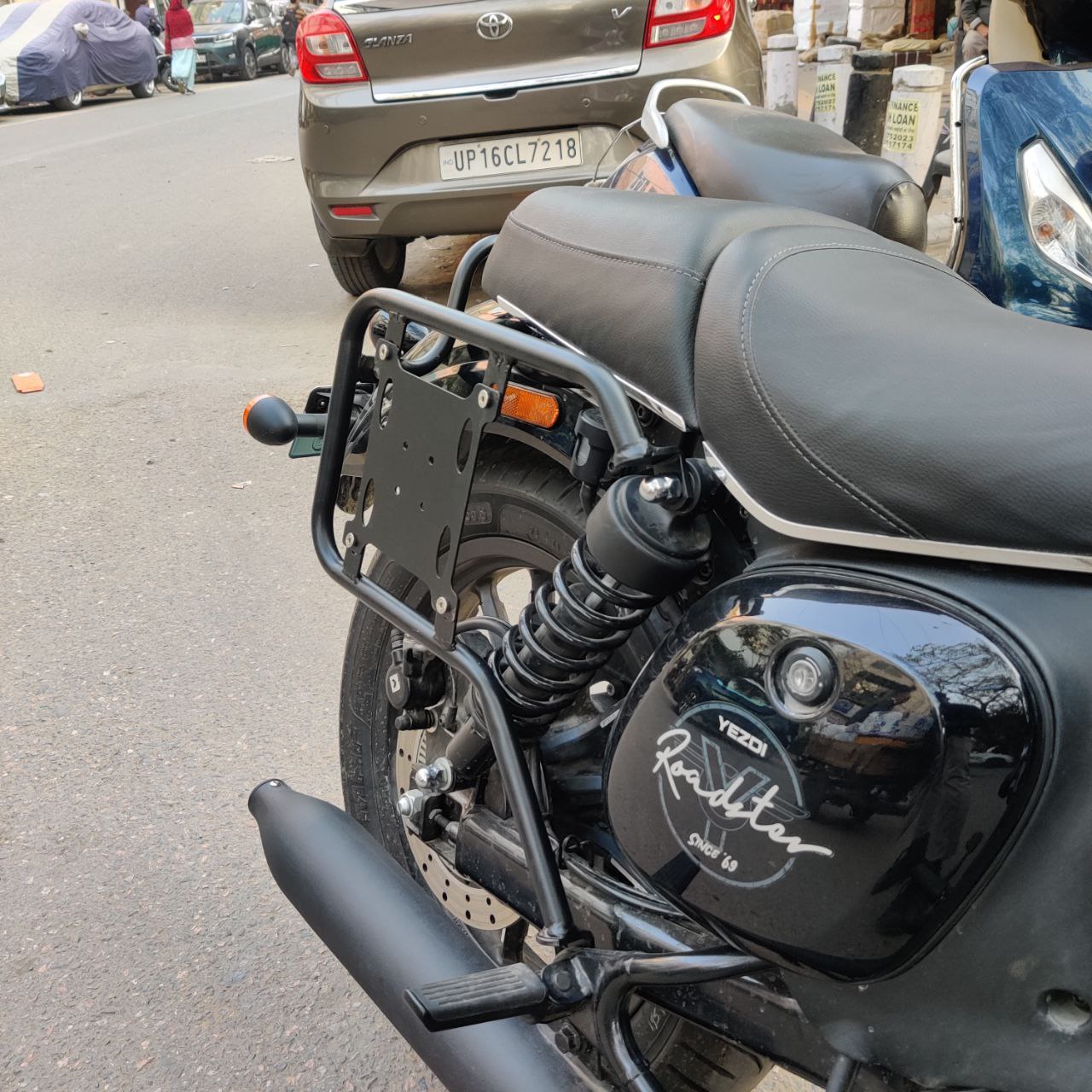 Special Edition Cross Crash Guard with Delrin Sliders (Round) for Jawa 42 Bobber & Jawa FJ T1