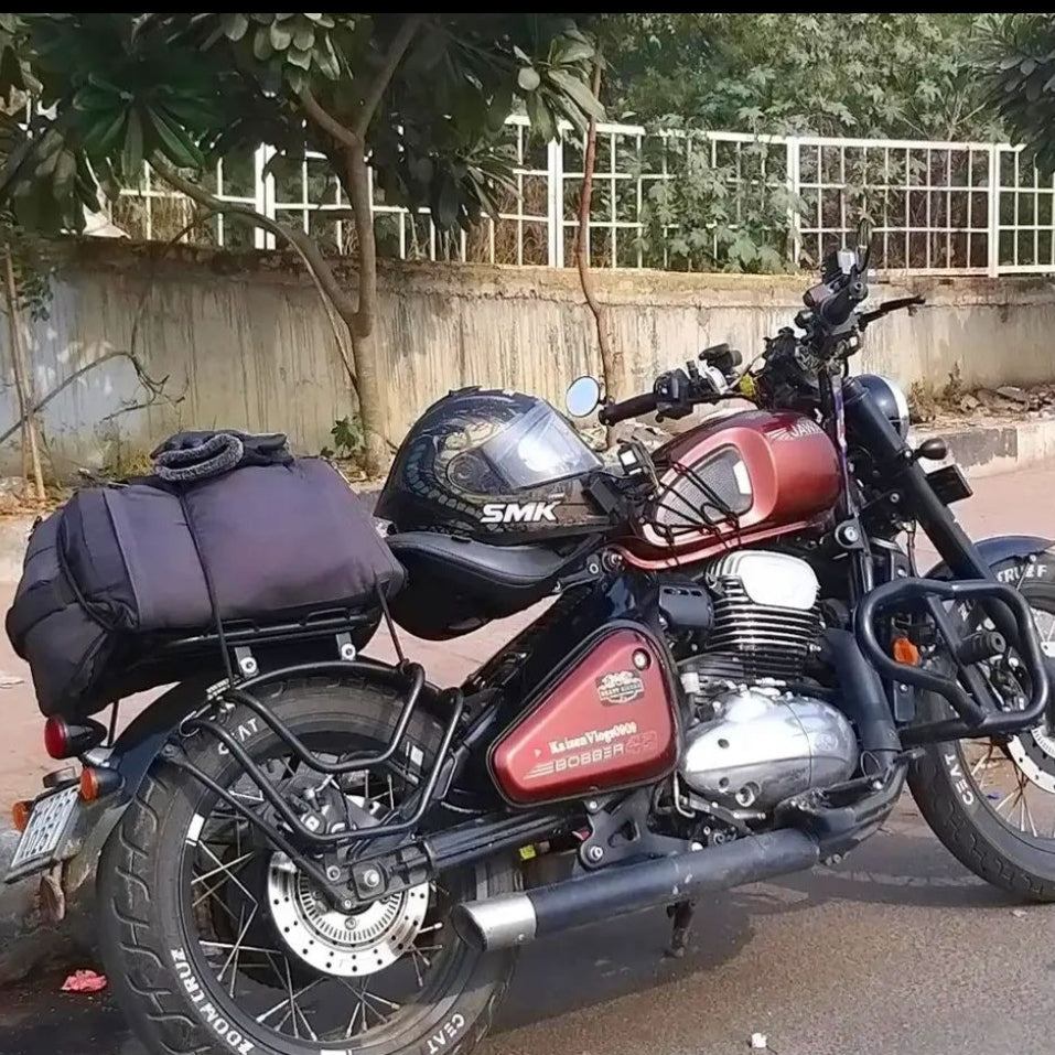 Premium Top Carrier with Saddle Stay for Jawa Perak & Jawa 42 Bobber - High Load Capacity