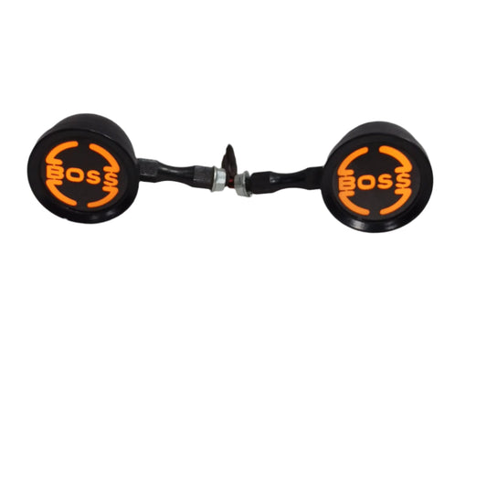 Big Metal Cut Boss Logo LED Indicators for Royal Enfield - Pair