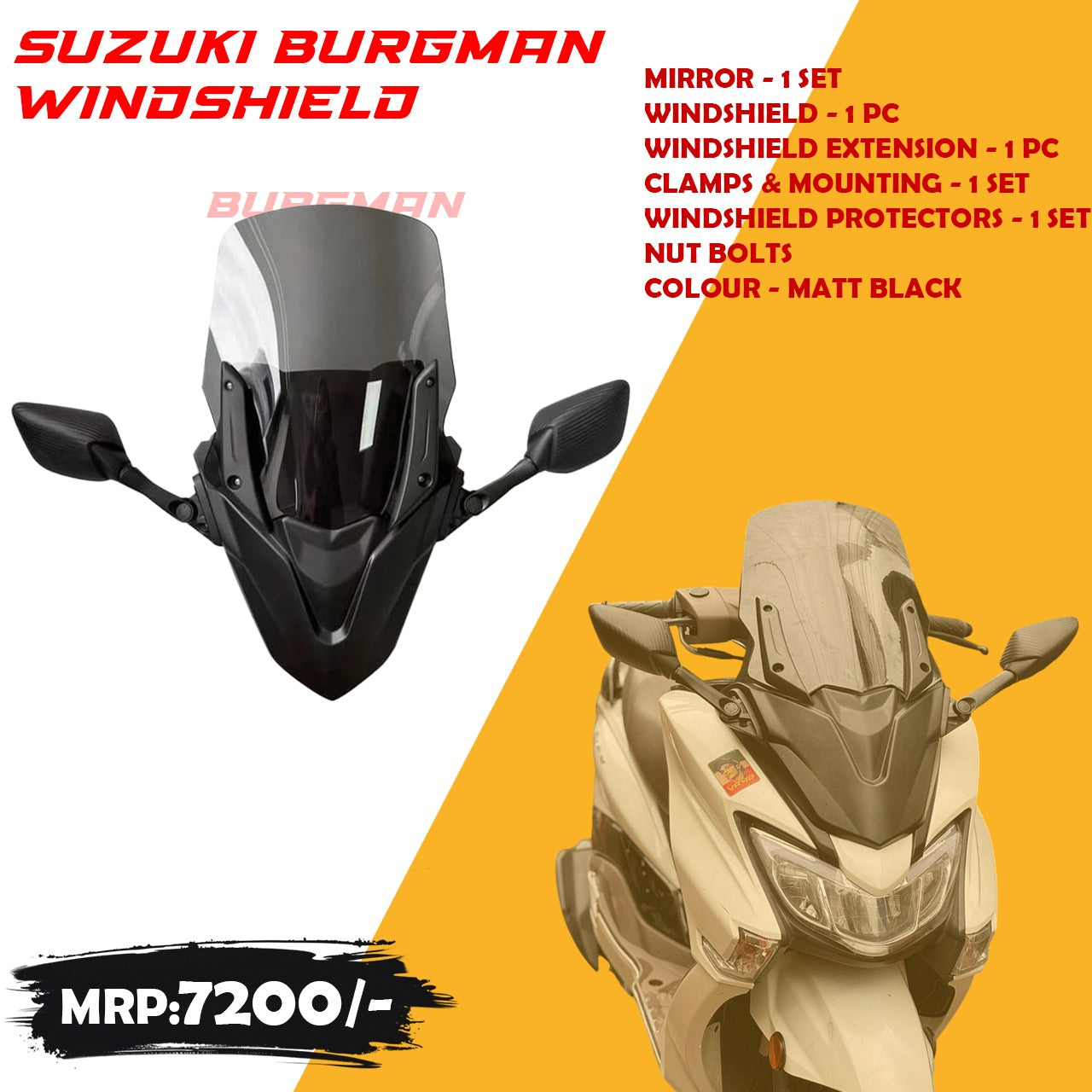 Suzuki Burgman Forza Kit with Mirrors