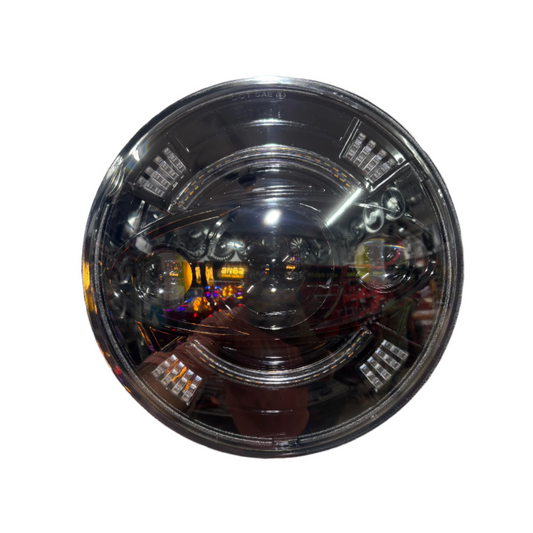 7" Inch HJG  110 Watt Original  4 Diamond Headlight for all Motor cycles