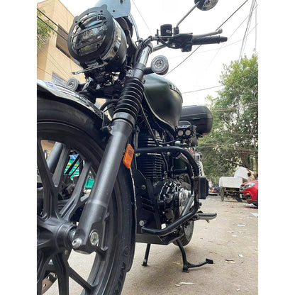 Tripod Cross Crash Guard with Delrin (Flat) Sliders - Leg guard/Crash  Guard T2 for Honda H'ness CB 350,Honda RS 350, Honda CB 350