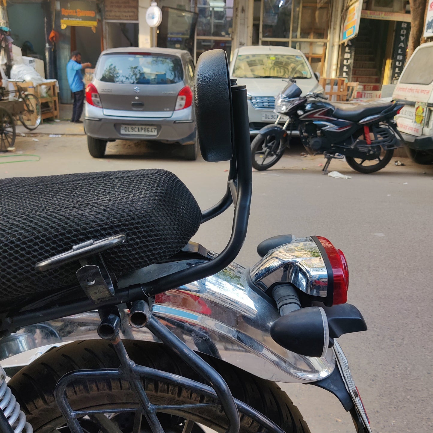 Simple PU Cushion Backrest for Honda H'ness CB 350