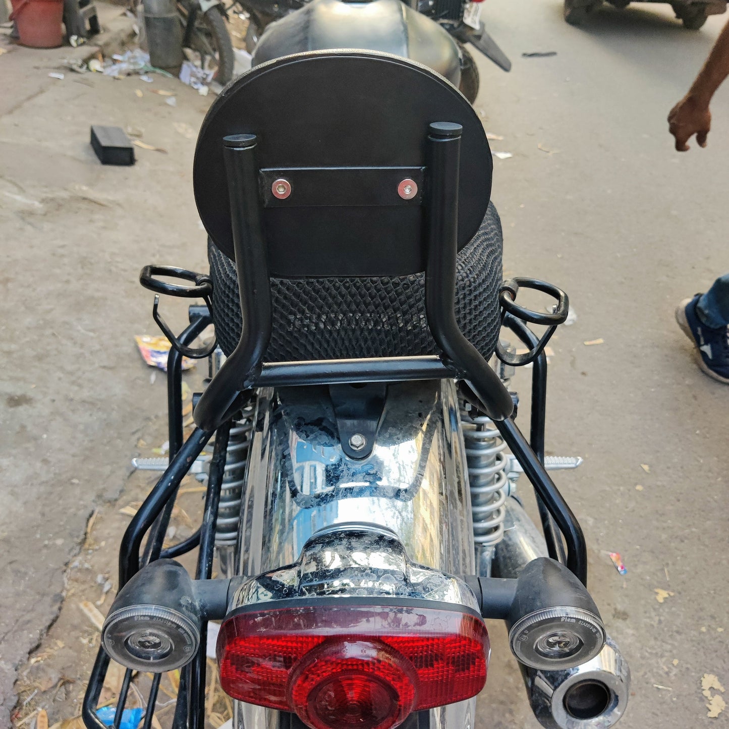 Simple PU Cushion Backrest for Honda H'ness CB 350