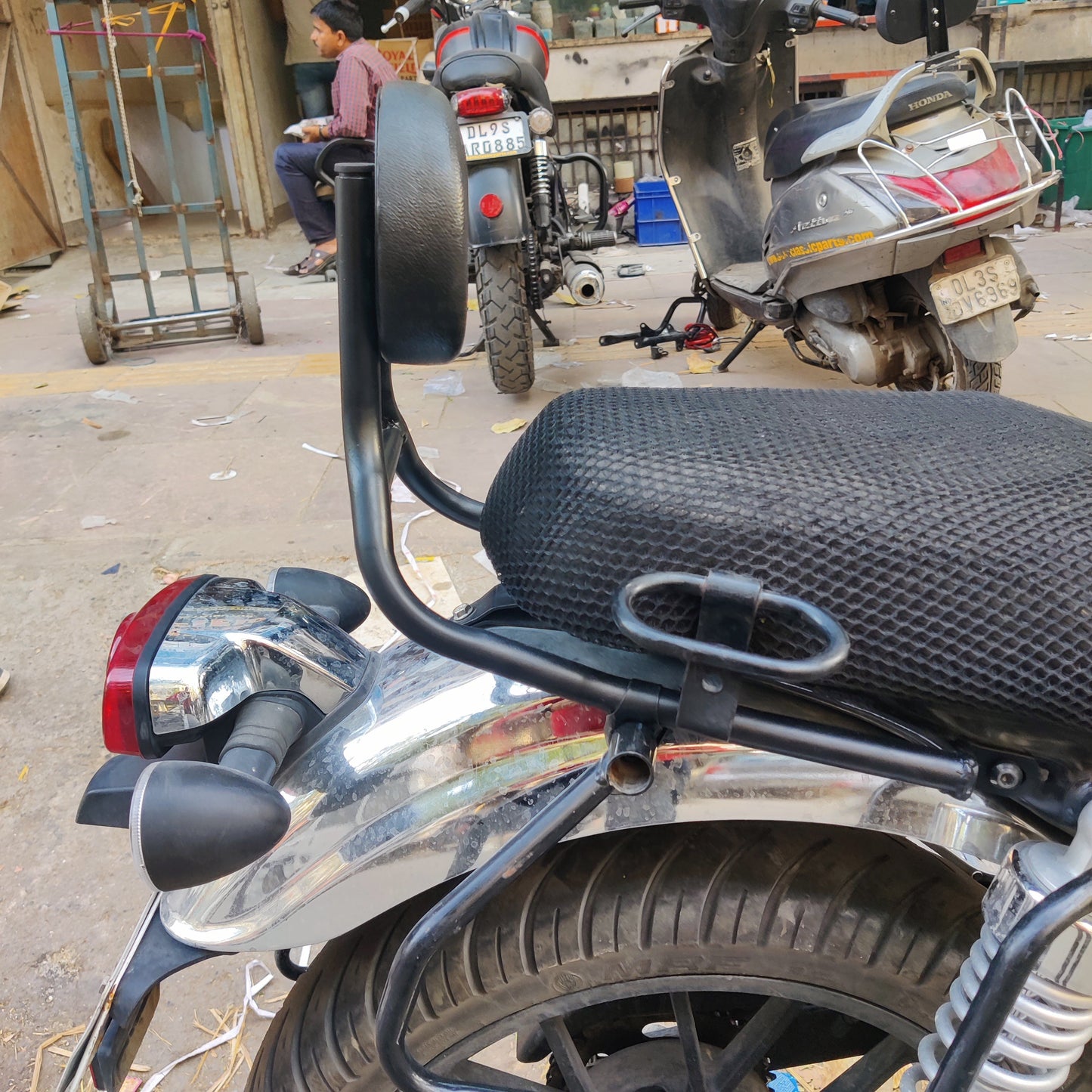 Simple PU Cushion Backrest for Honda H'ness CB 350