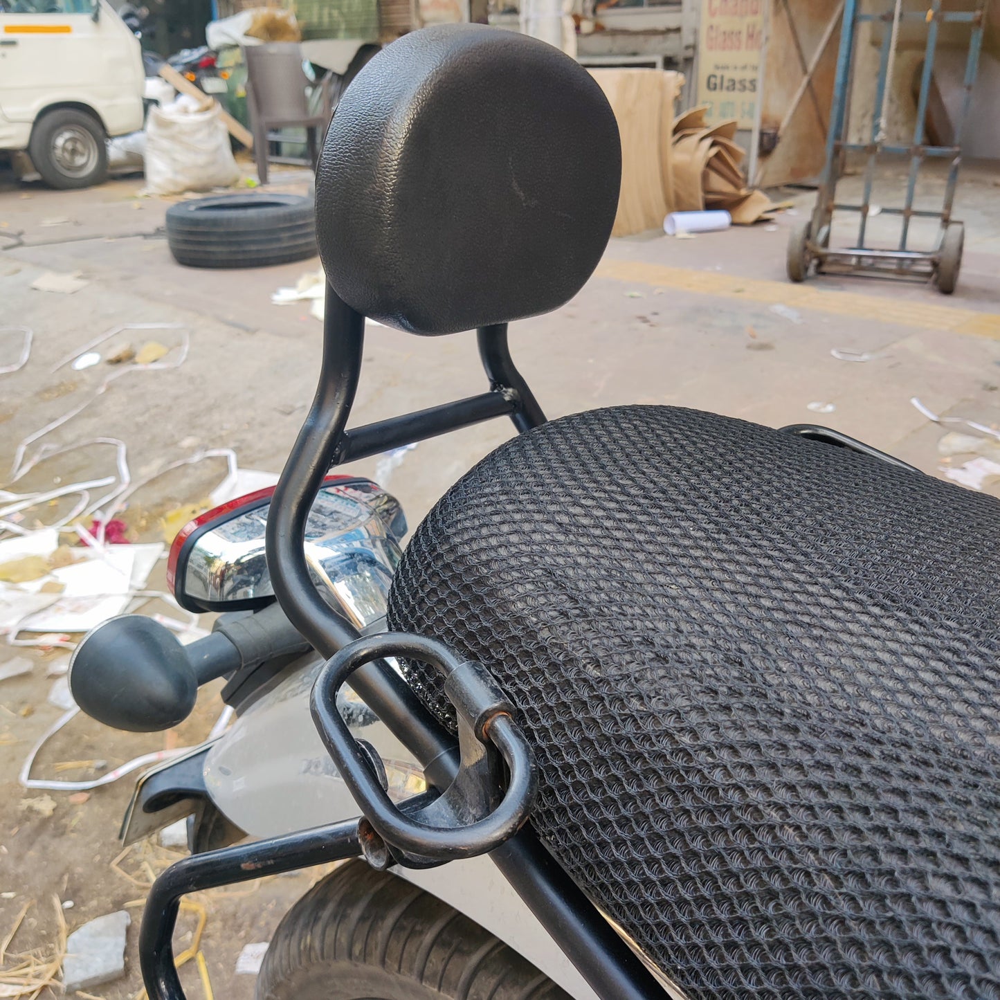 Simple PU Cushion Backrest for Honda H'ness CB 350