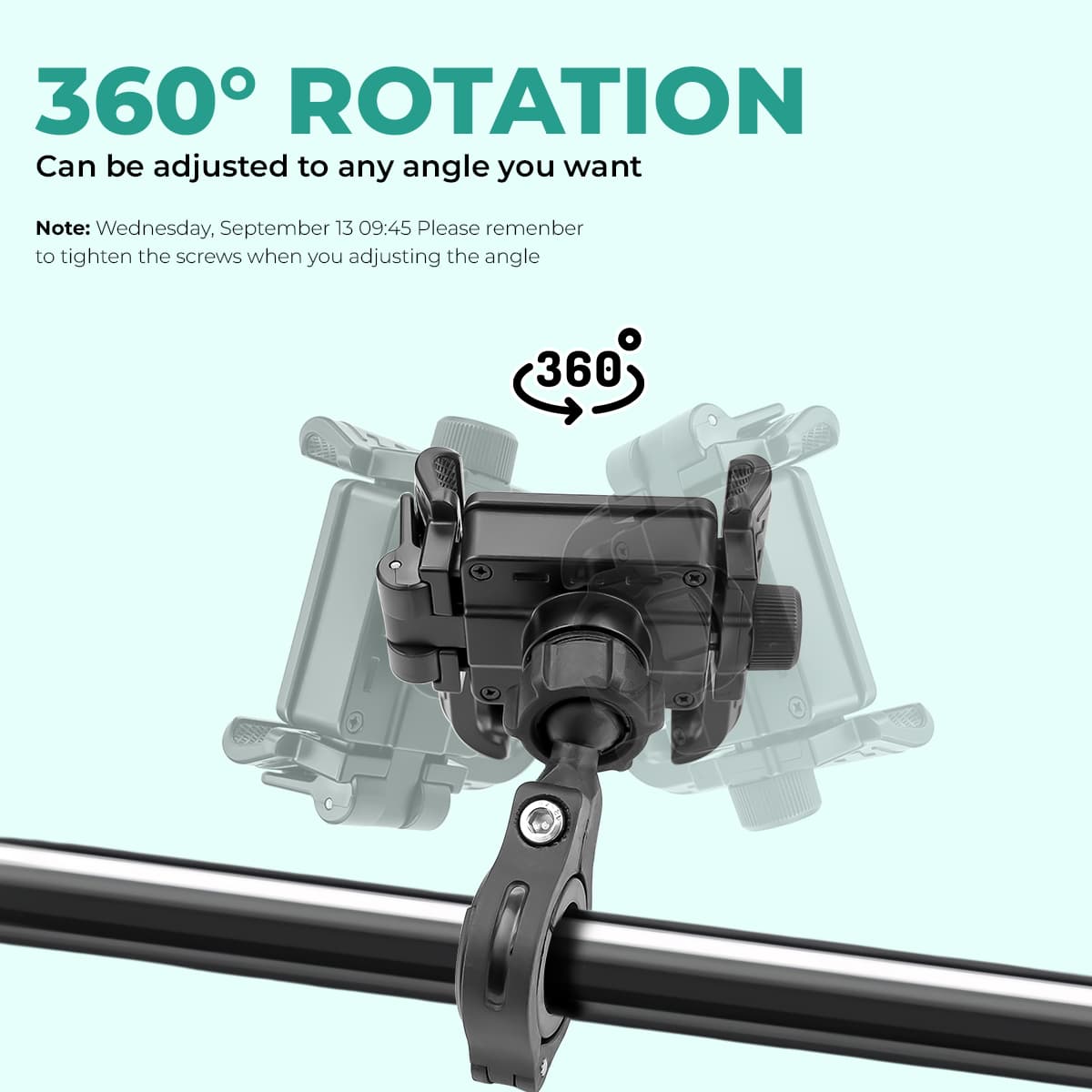 Simtac Quick Lock Jaw Grip Mobile Holder with Universal Fitment for Bikes & Scooters | JQL1