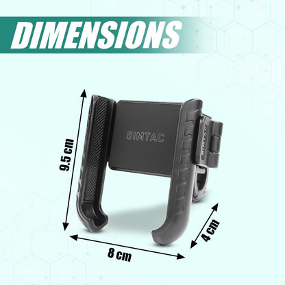 Simtac Quick Lock Jaw Grip Mobile Holder with Universal Fitment for Bikes & Scooters | JQL1
